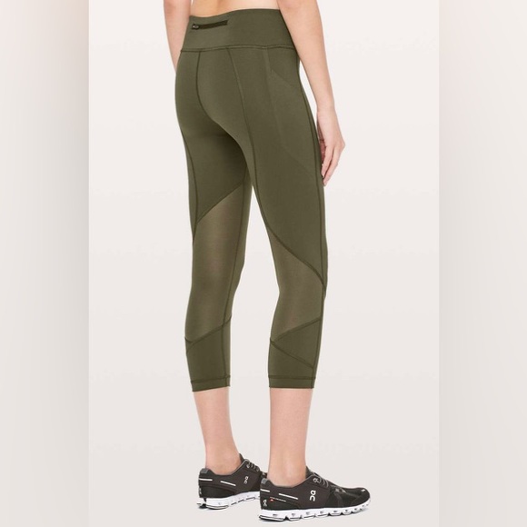 Lululemon Pace Rival Crop *Full-On Luxtreme 22" Dark Olive - Picture 9 of 9